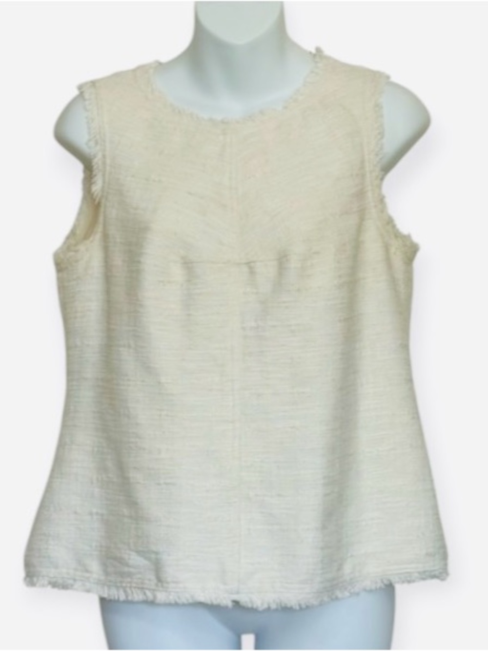 Banana Republic Sleeveless Tweed Top Size 8 Neutral
